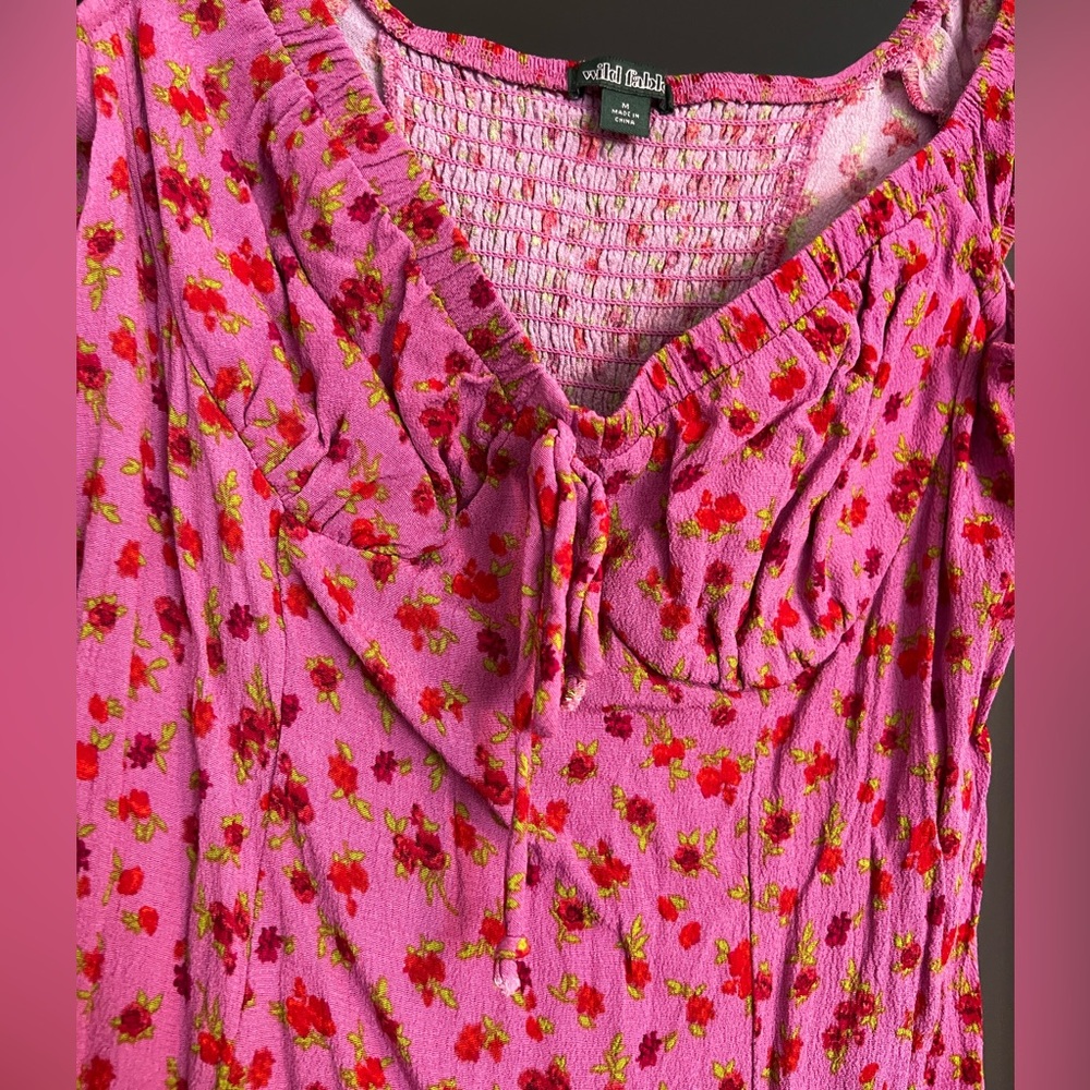 Pink floral summer dress - Picture 4 of 5